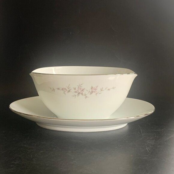 Noritake China “Gail” Gravy Boat with Under Plate #6710 - Picture 7 of 7